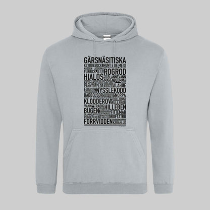 Gärsnäsitiska Dialekt Text Hoodie