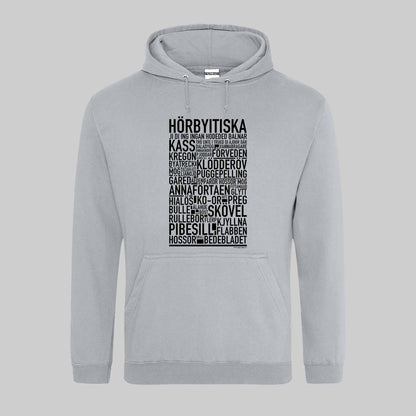 Hörbyitiska Dialekt Text Hoodie