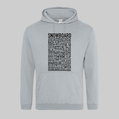 Snowboard Text Hoodie