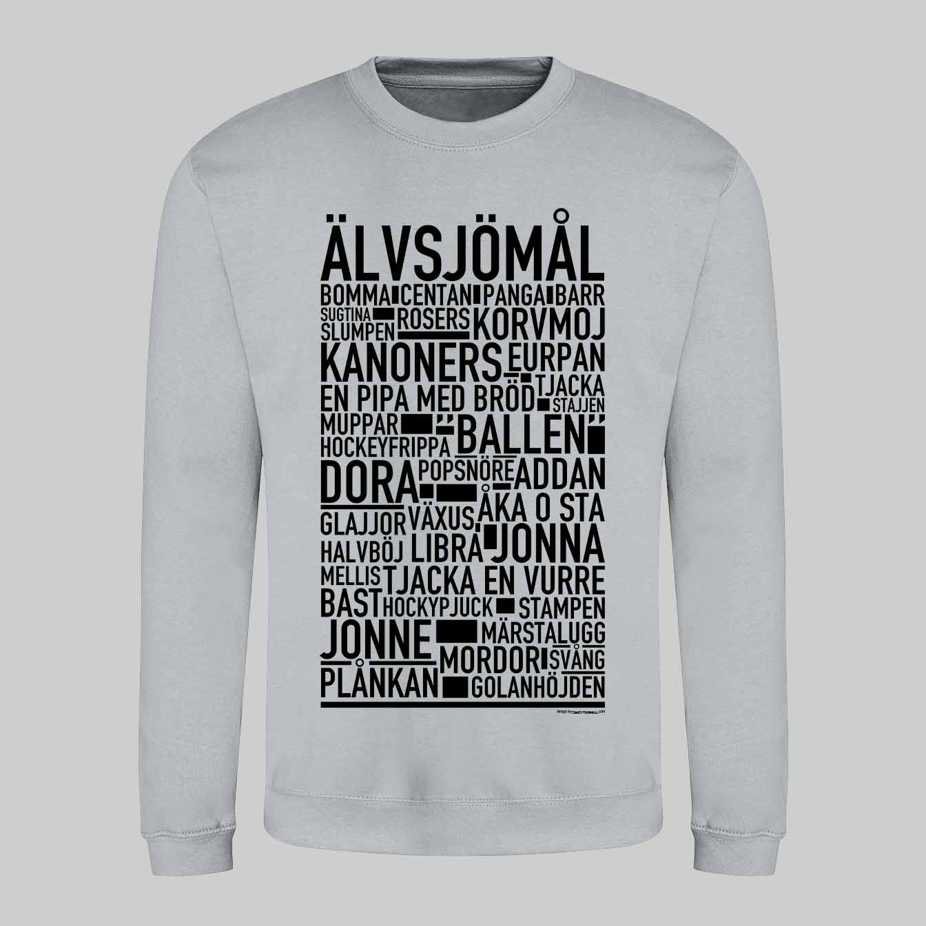Älvsjömål Dialekt Text Sweatshirt