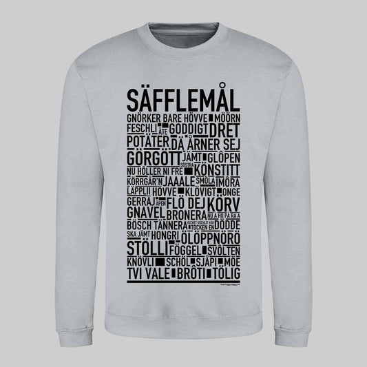 Säfflemål Dialekt Text Sweatshirt