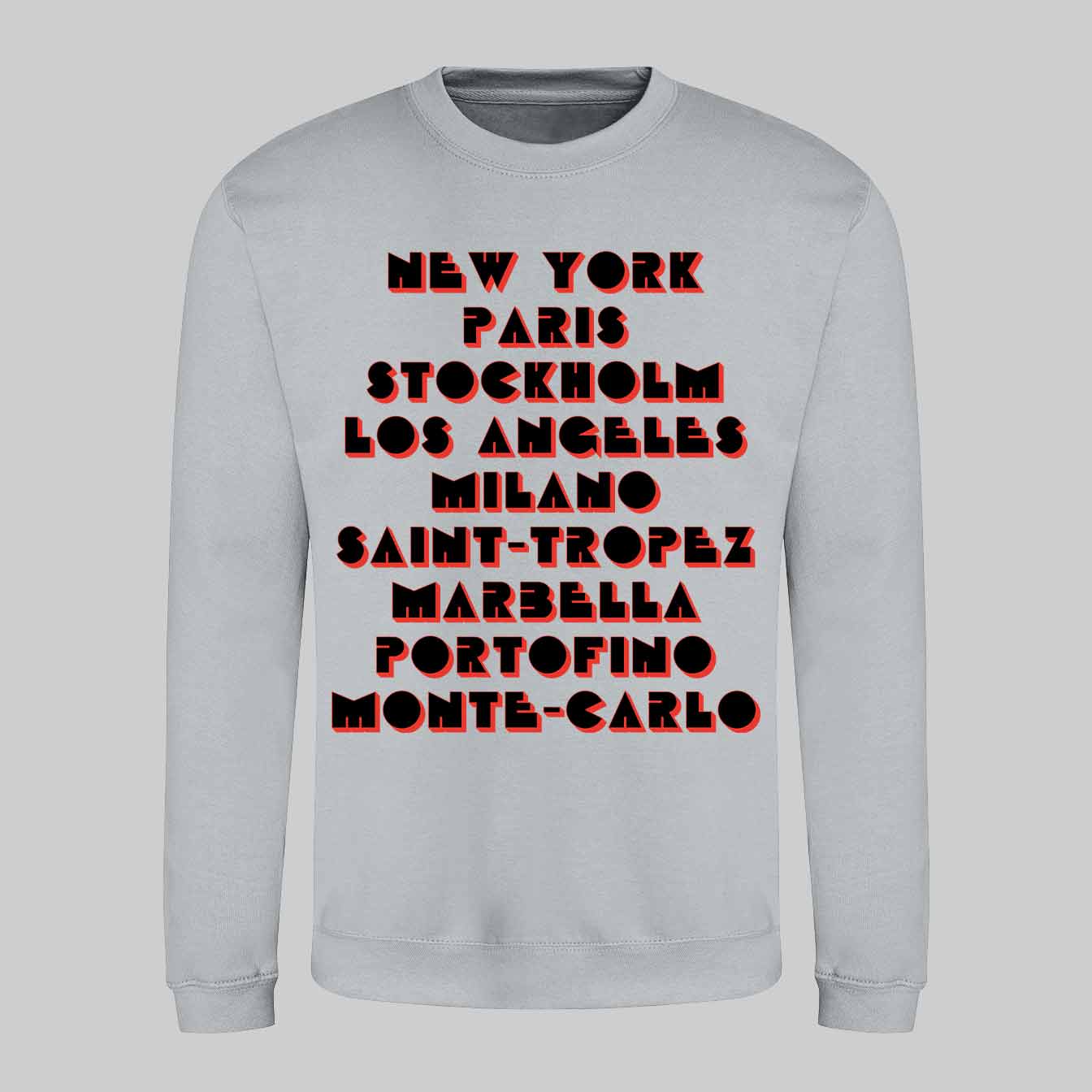 Elegant Cities Text Sweatshirt