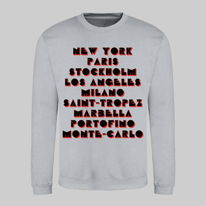 Elegant Cities Text Sweatshirt