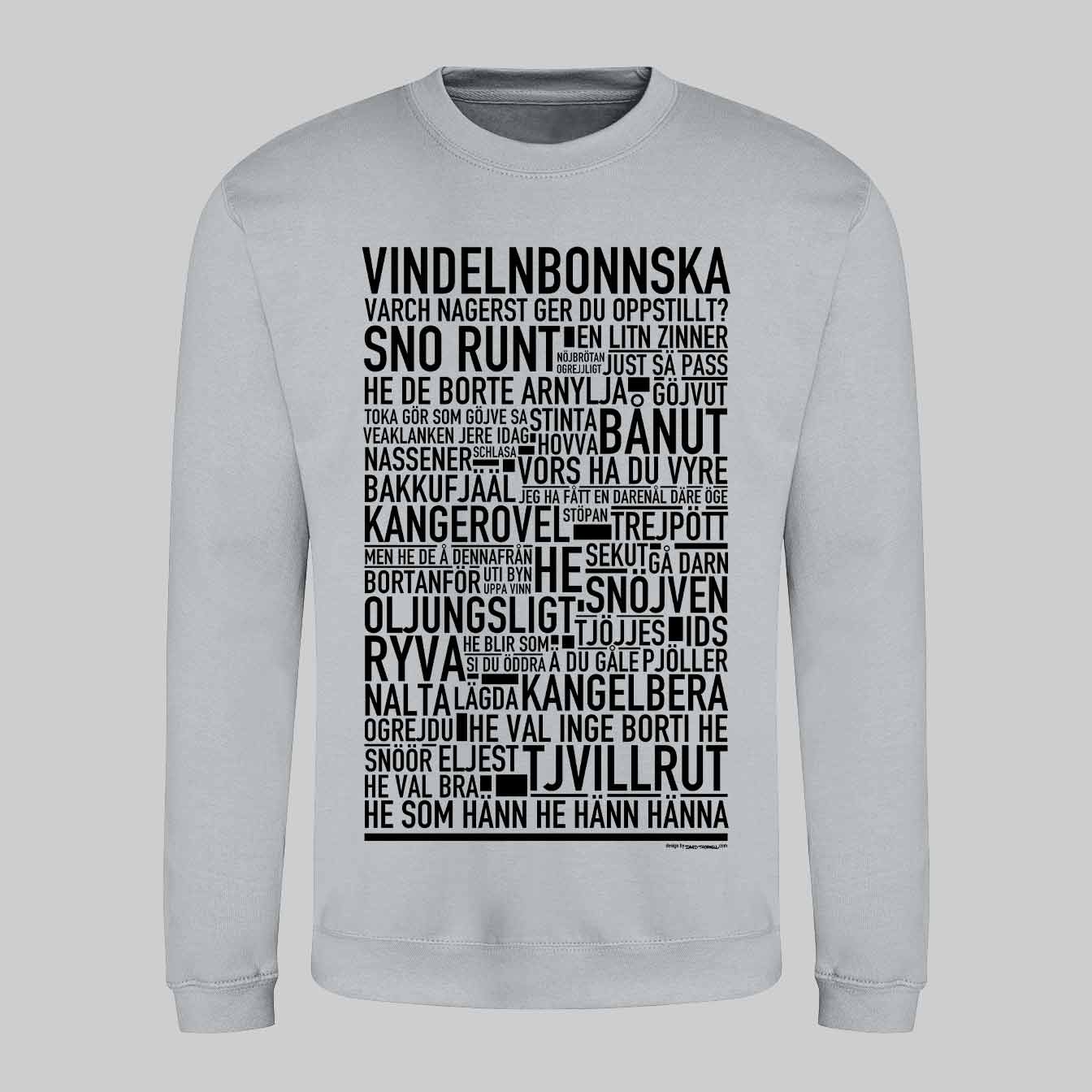 Vindelnbonnska Dialekt Text Sweatshirt
