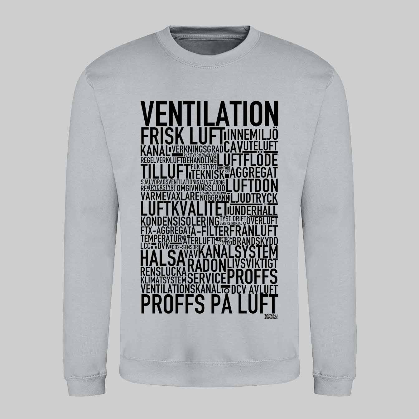 Ventilation Text Sweatshirt