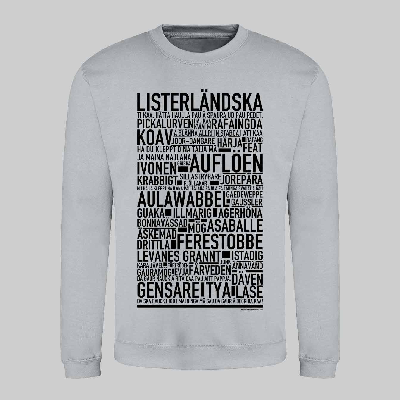 Listerländska Dialekt Text Sweatshirt