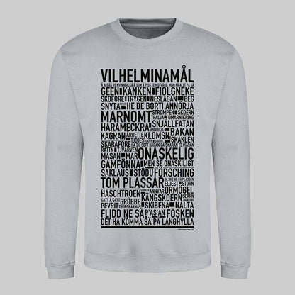Vilhelminamål Dialekt Text Sweatshirt