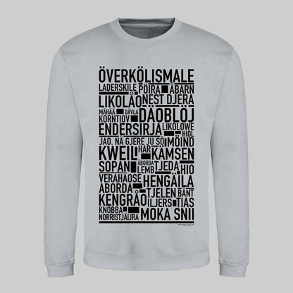 Överkölismale Dialekt Text Sweatshirt