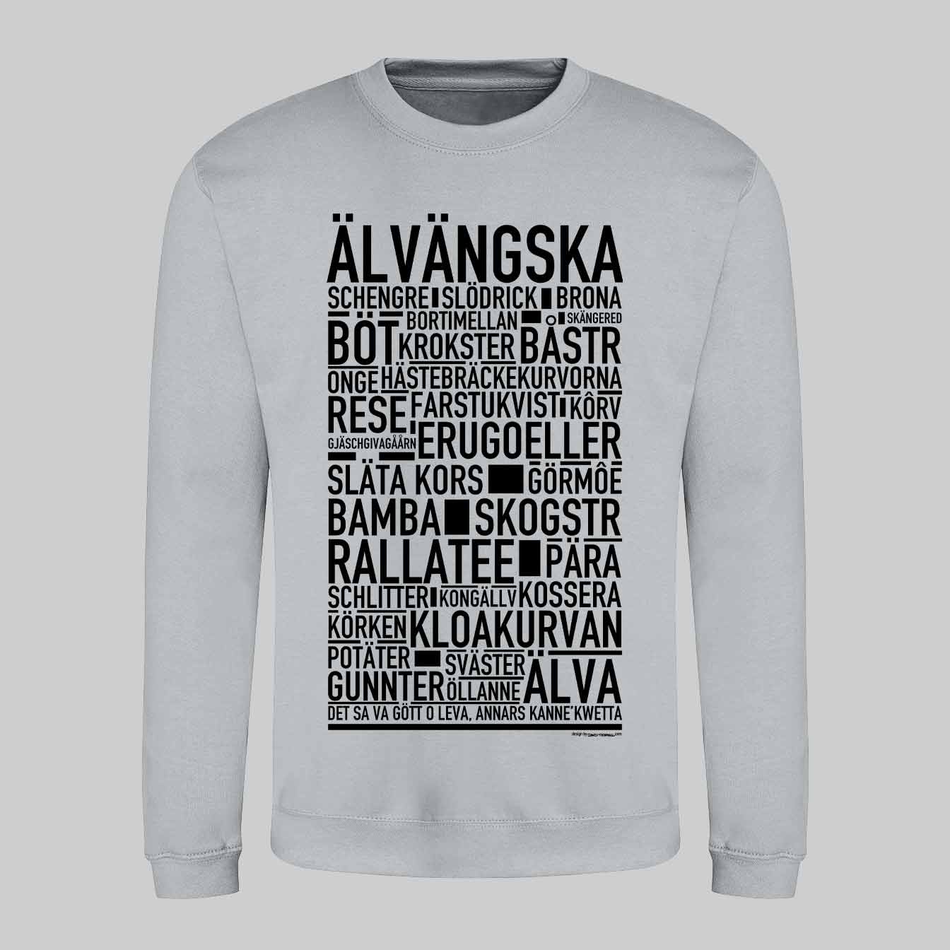 Älvängska Dialekt Text Sweatshirt