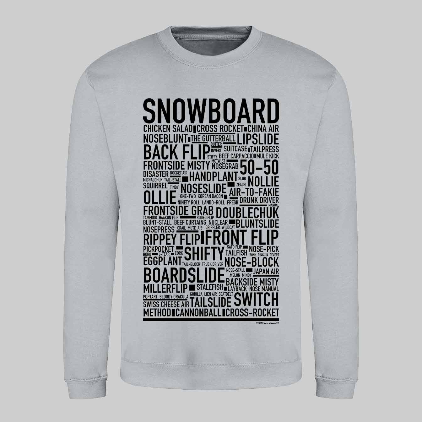 Snowboard Text Sweatshirt