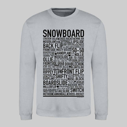 Snowboard Text Sweatshirt