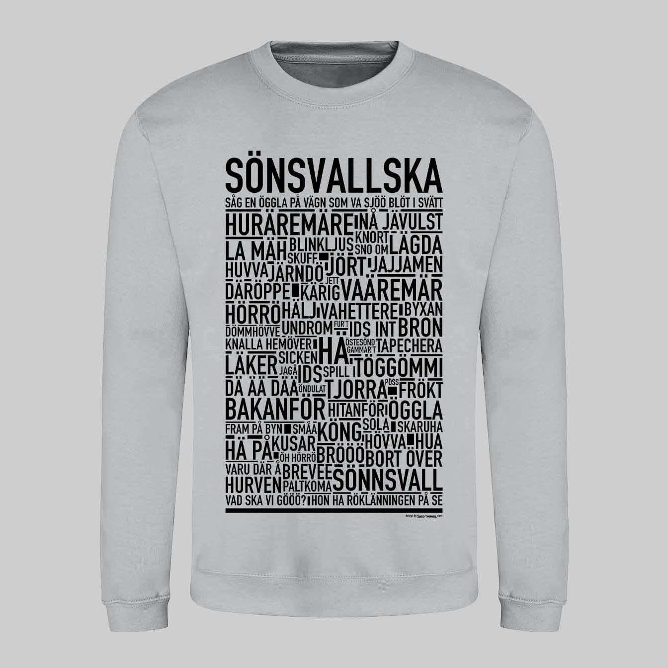 Sönsvallska Dialekt Text Sweatshirt