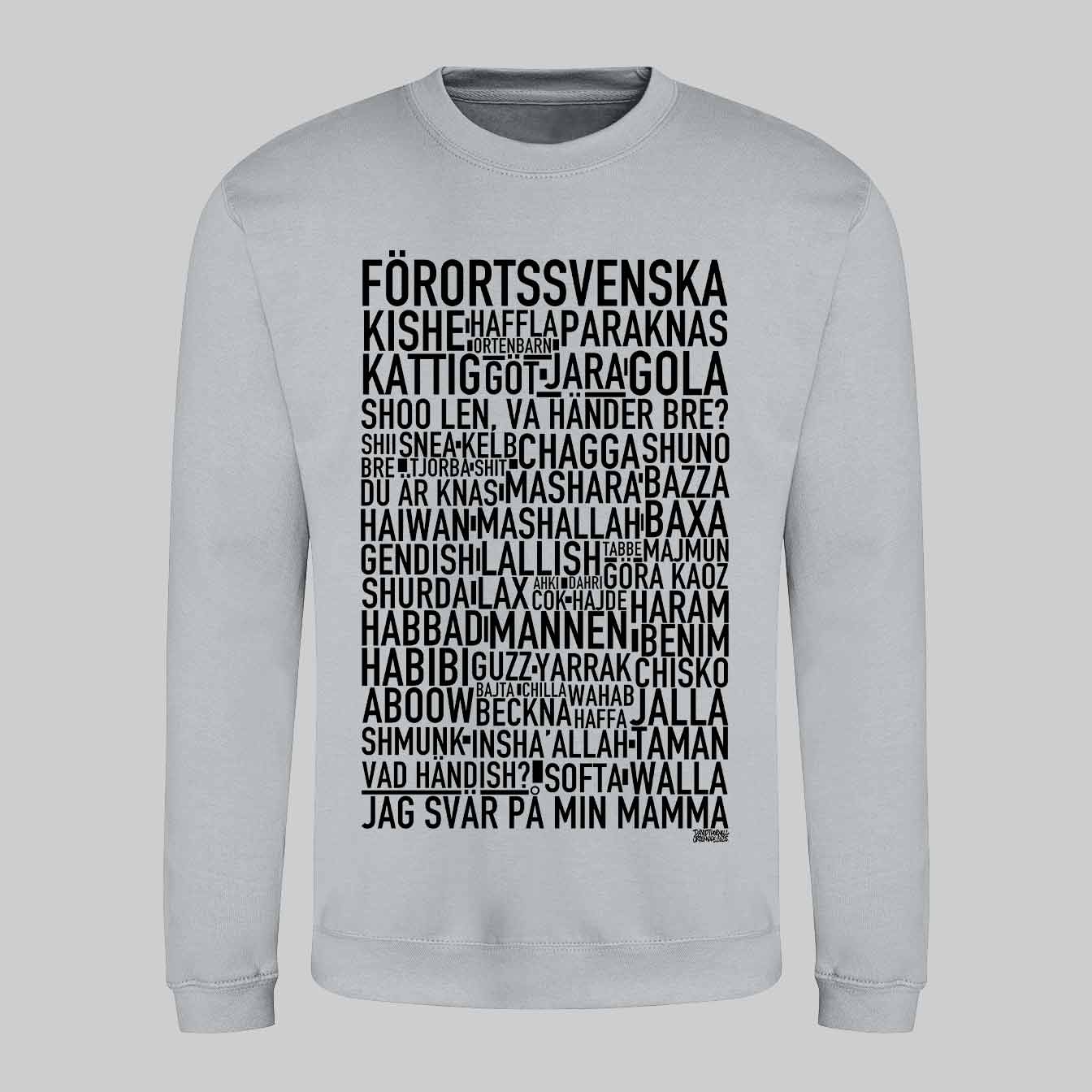 Förortssvenska Dialekt Text Sweatshirt