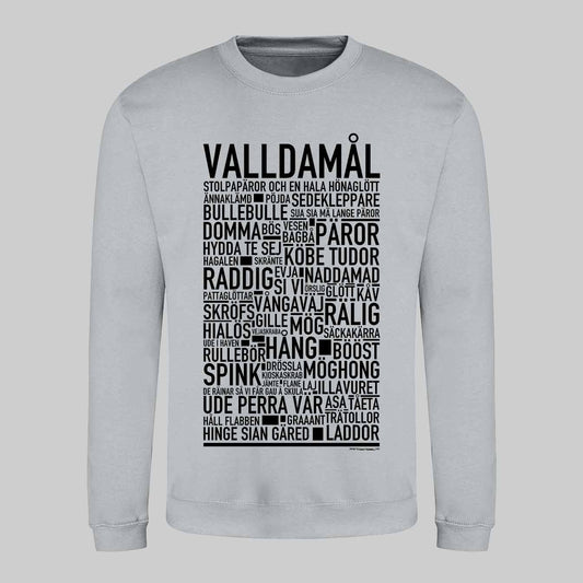 Valldamål Dialekt Text Sweatshirt