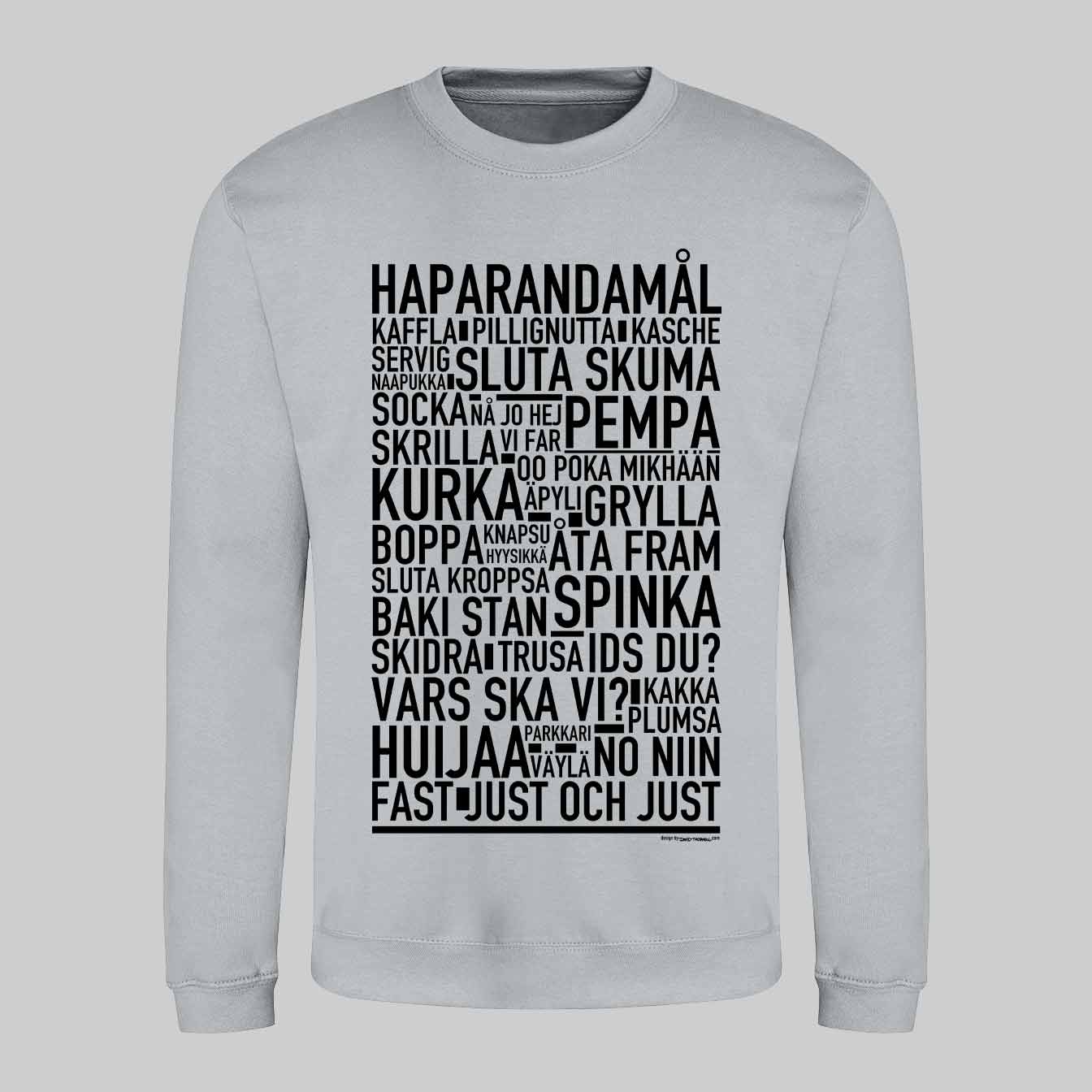 Haparandamål Dialekt Text Sweatshirt