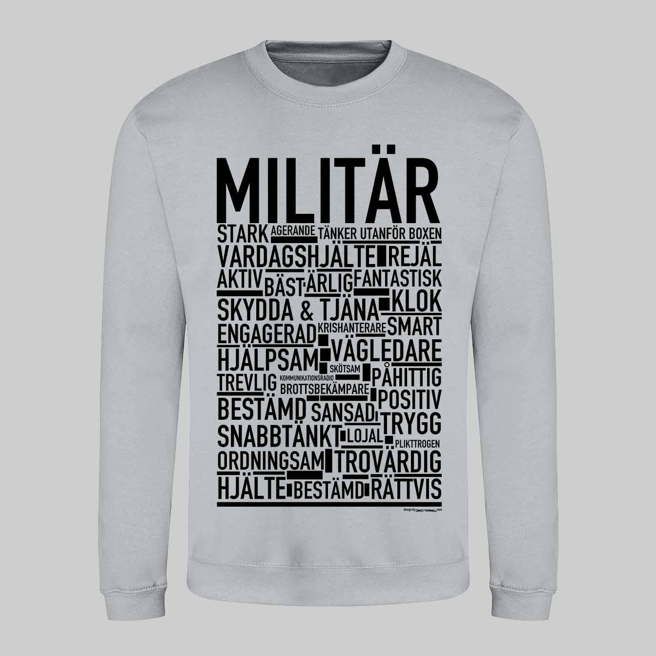 Militär Text Sweatshirt