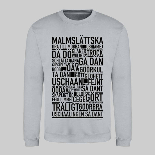 Malmslättska Dialekt Text Sweatshirt
