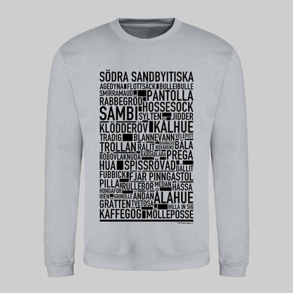Södra Sandbyitiska Dialekt Text Sweatshirt