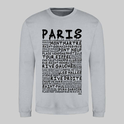 Paris Graffiti Text Sweatshirt