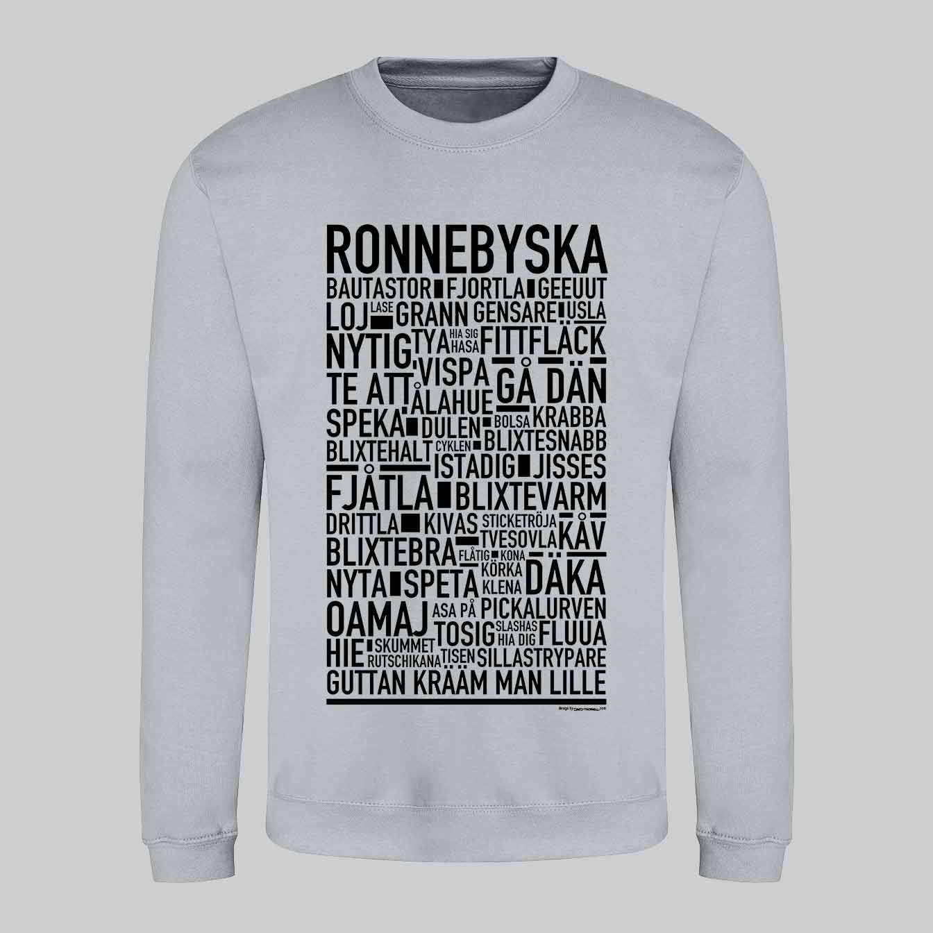 Ronnebyska Dialekt Text Sweatshirt
