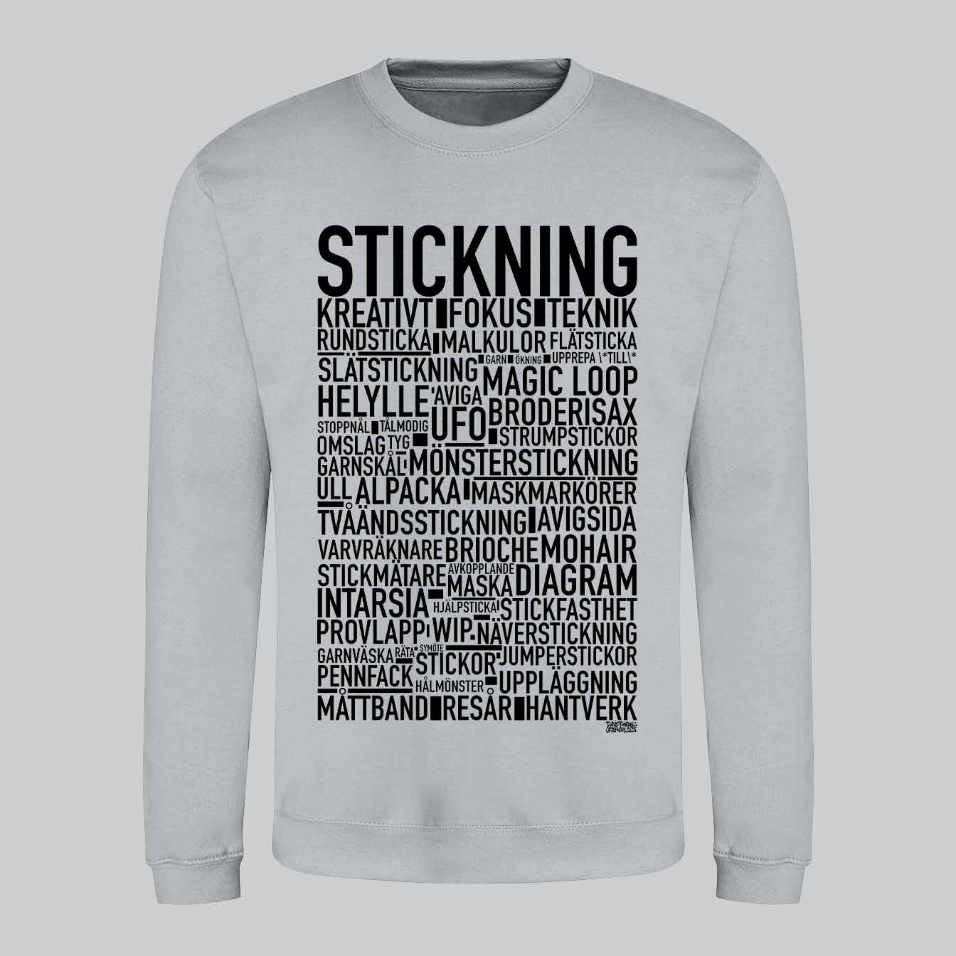 Stickning Text Sweatshirt