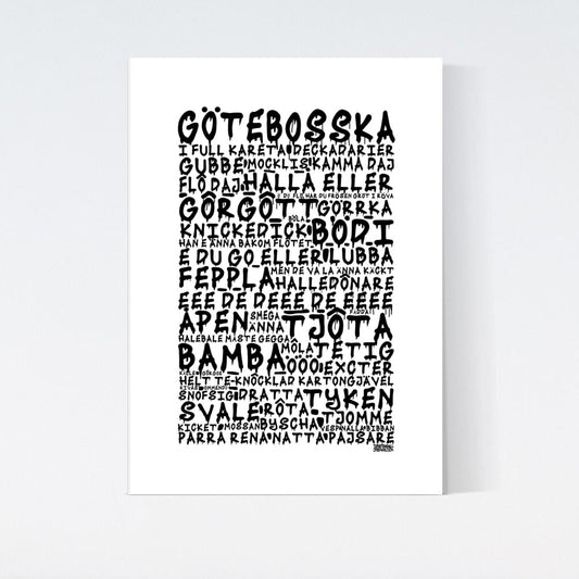 Götebosska Graffiti Text Poster