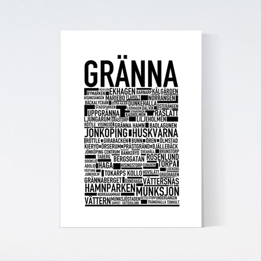 Gränna Text Poster