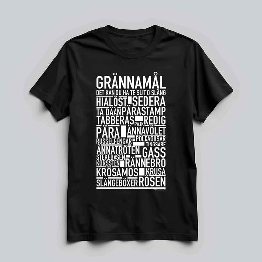 Grännamål Dialekt Text T-shirt