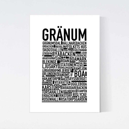 Gränum Text Poster