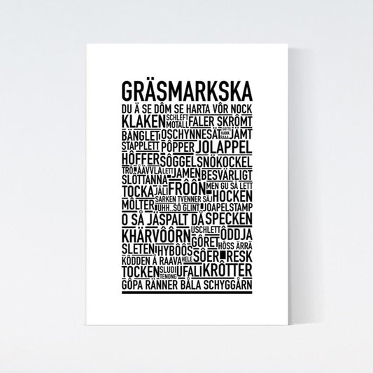 Gräsmarkska Dialekt Text Poster