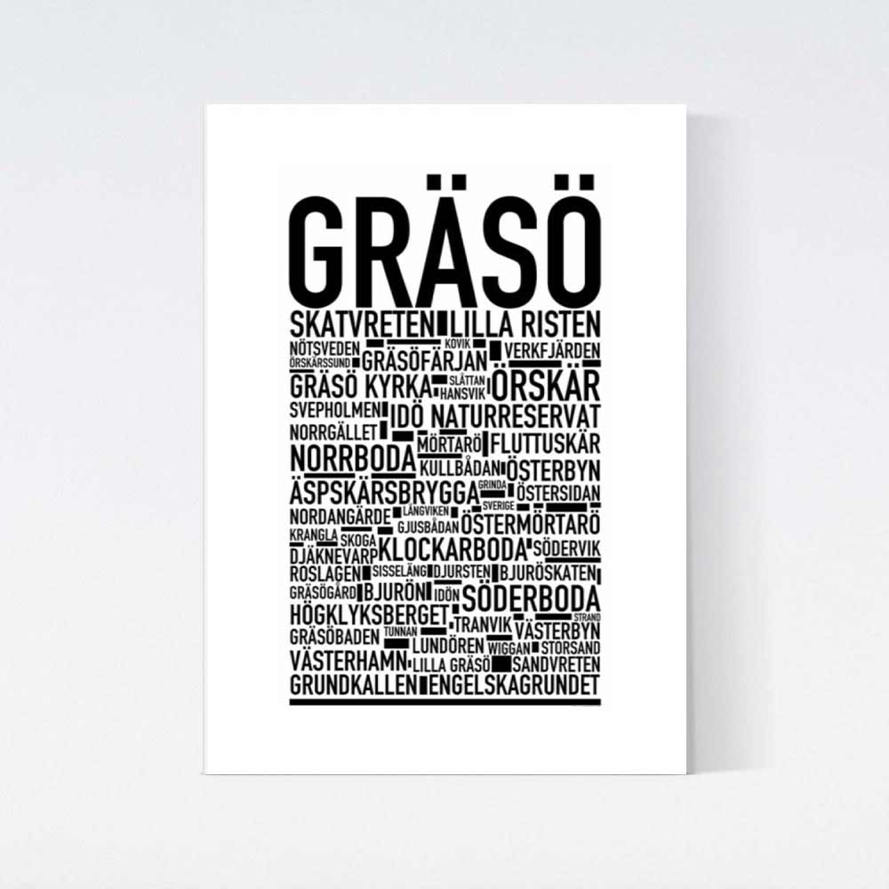 Gräsö Text Poster