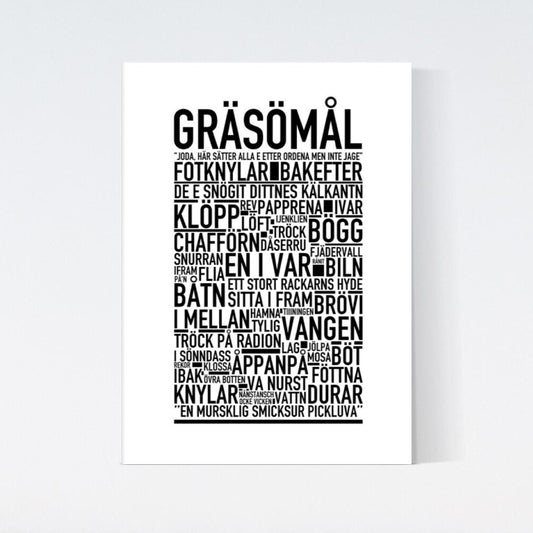 Gräsömål Dialekt Text Poster