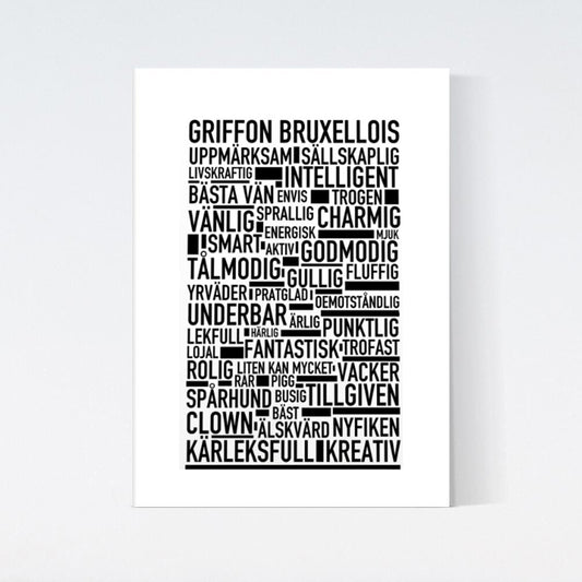 Griffon Bruxellois Text Poster