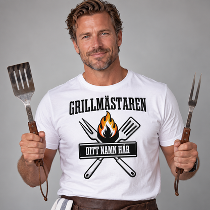Grillmästaren Valfritt Namn T-shirt