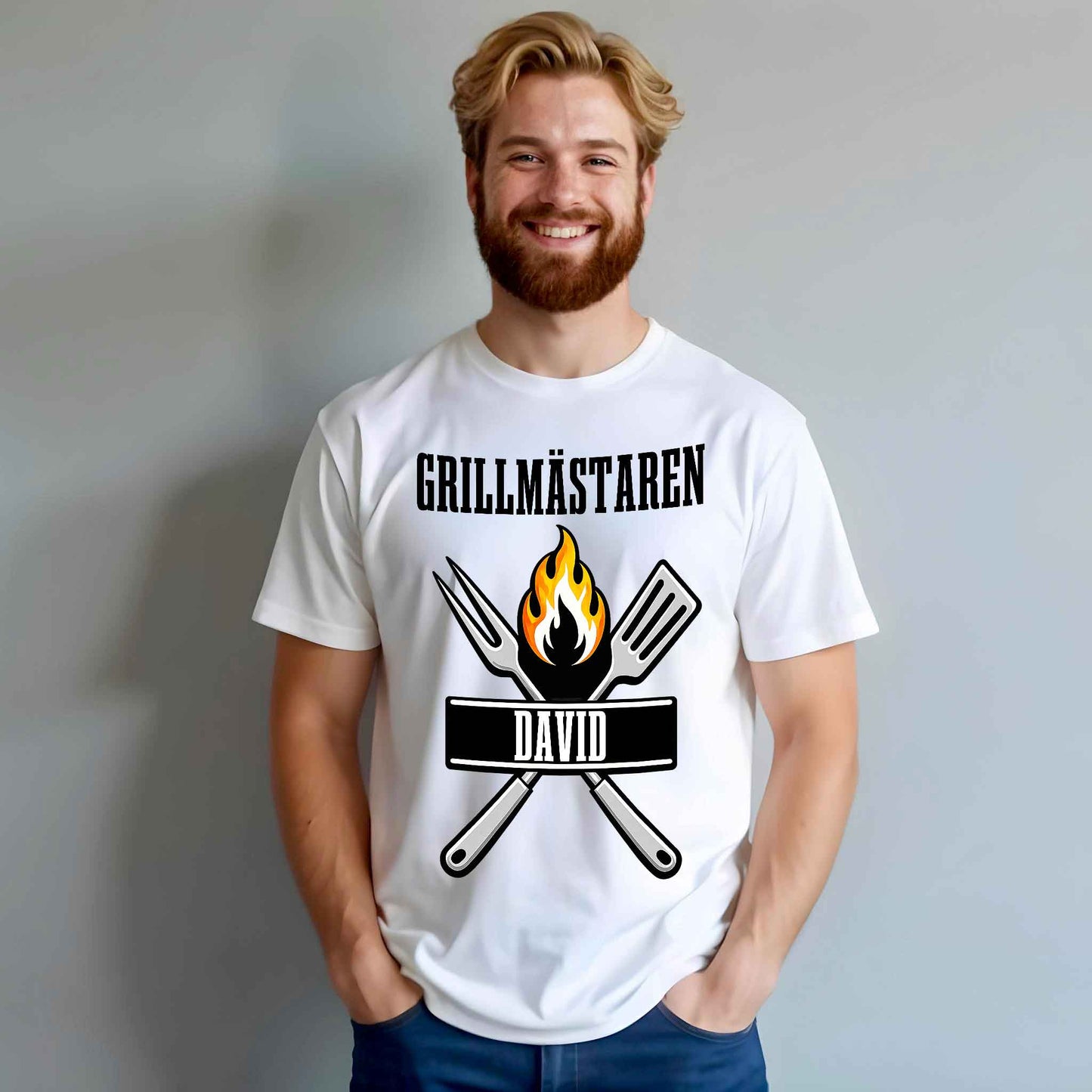 Grillmästaren Valfritt Namn T-shirt