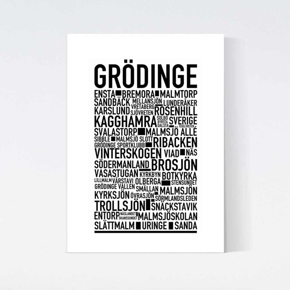 Grödinge Text Poster