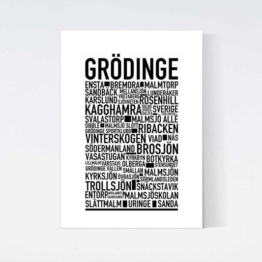 Grödinge Text Poster
