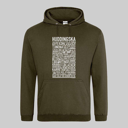 Huddingska Dialekt Text Hoodie