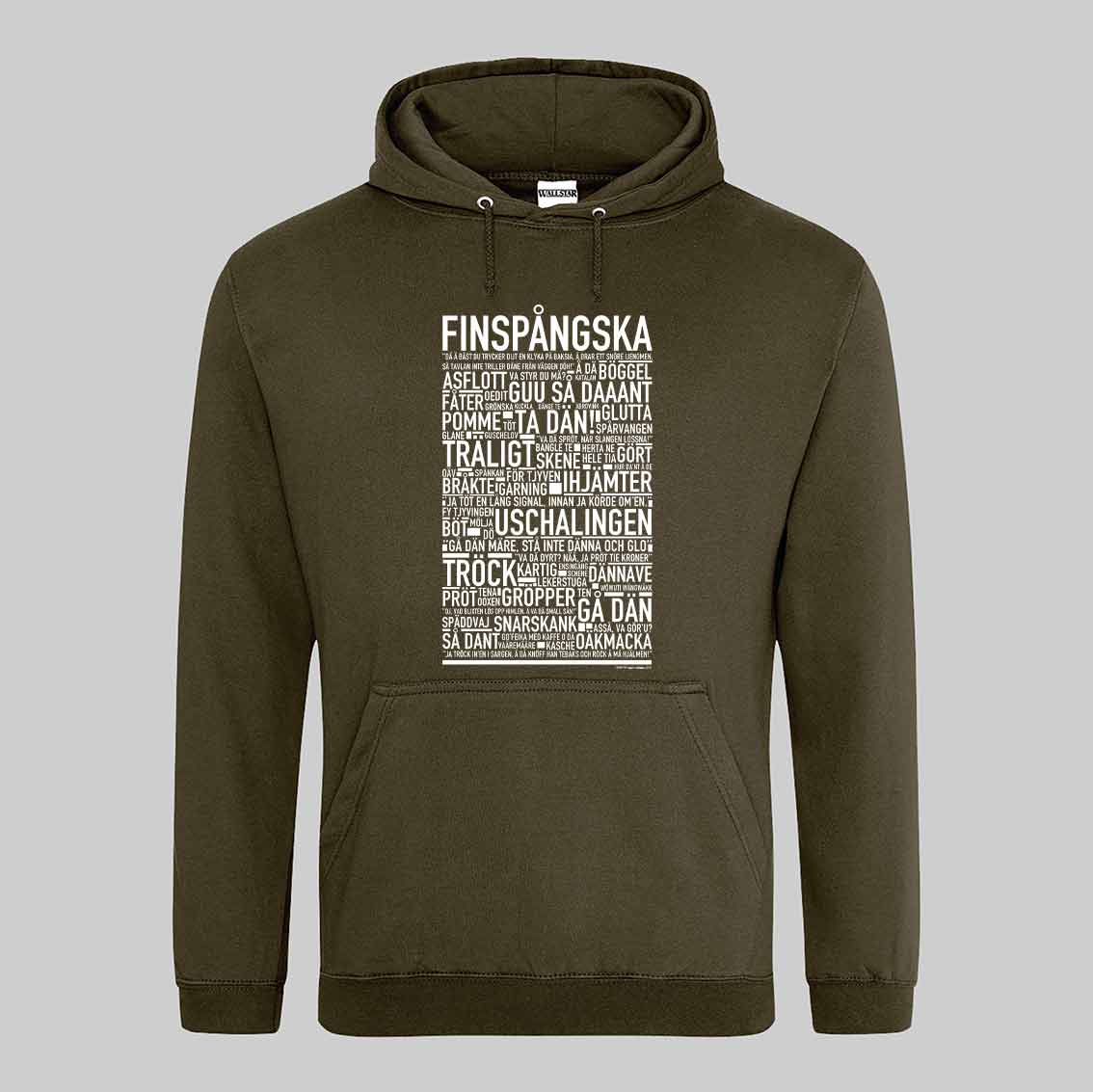 Finspångska Dialekt Text Hoodie