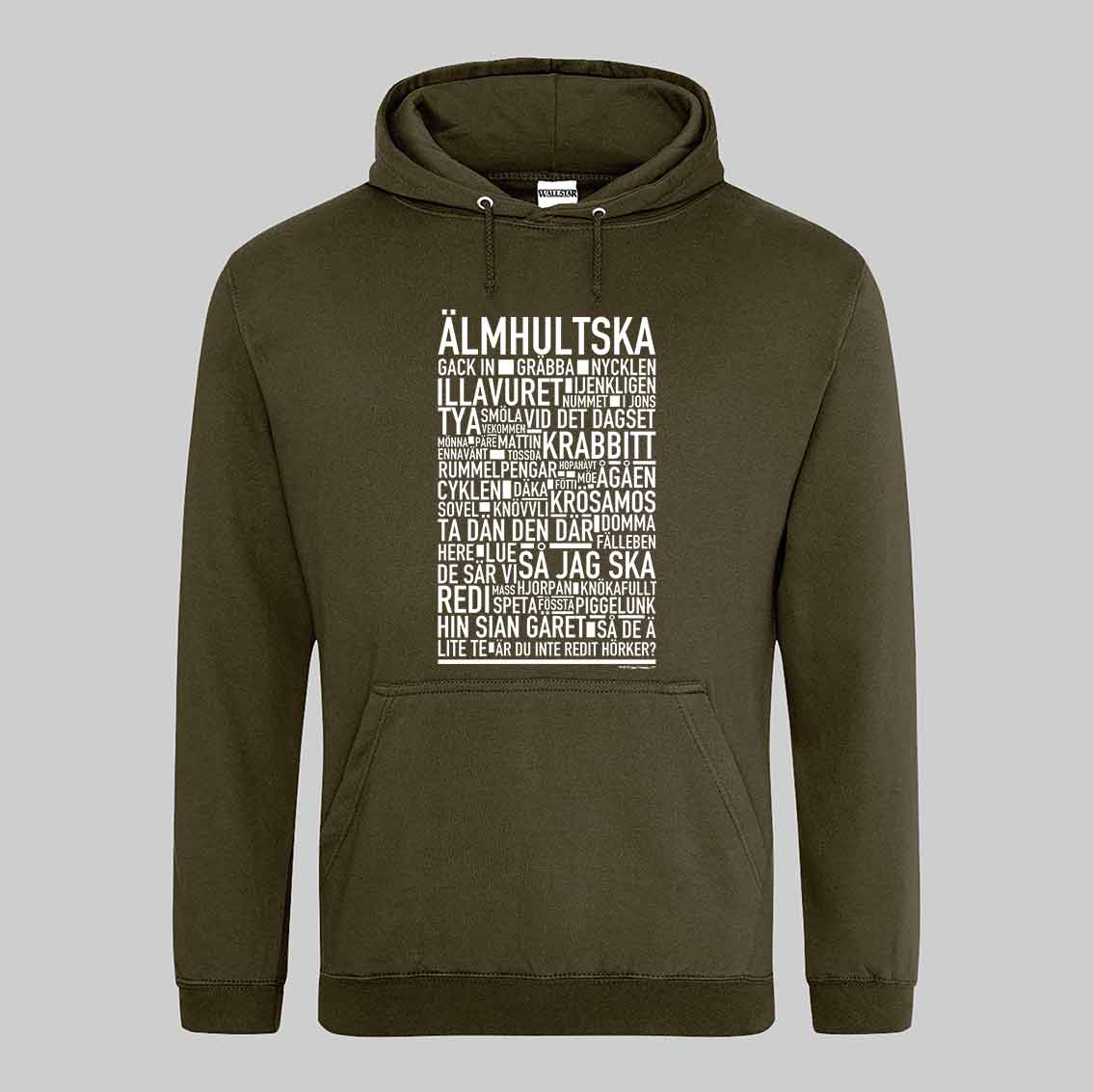 Älmhultska Dialekt Text Hoodie