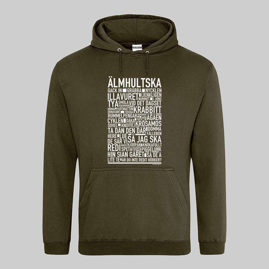Älmhultska Dialekt Text Hoodie