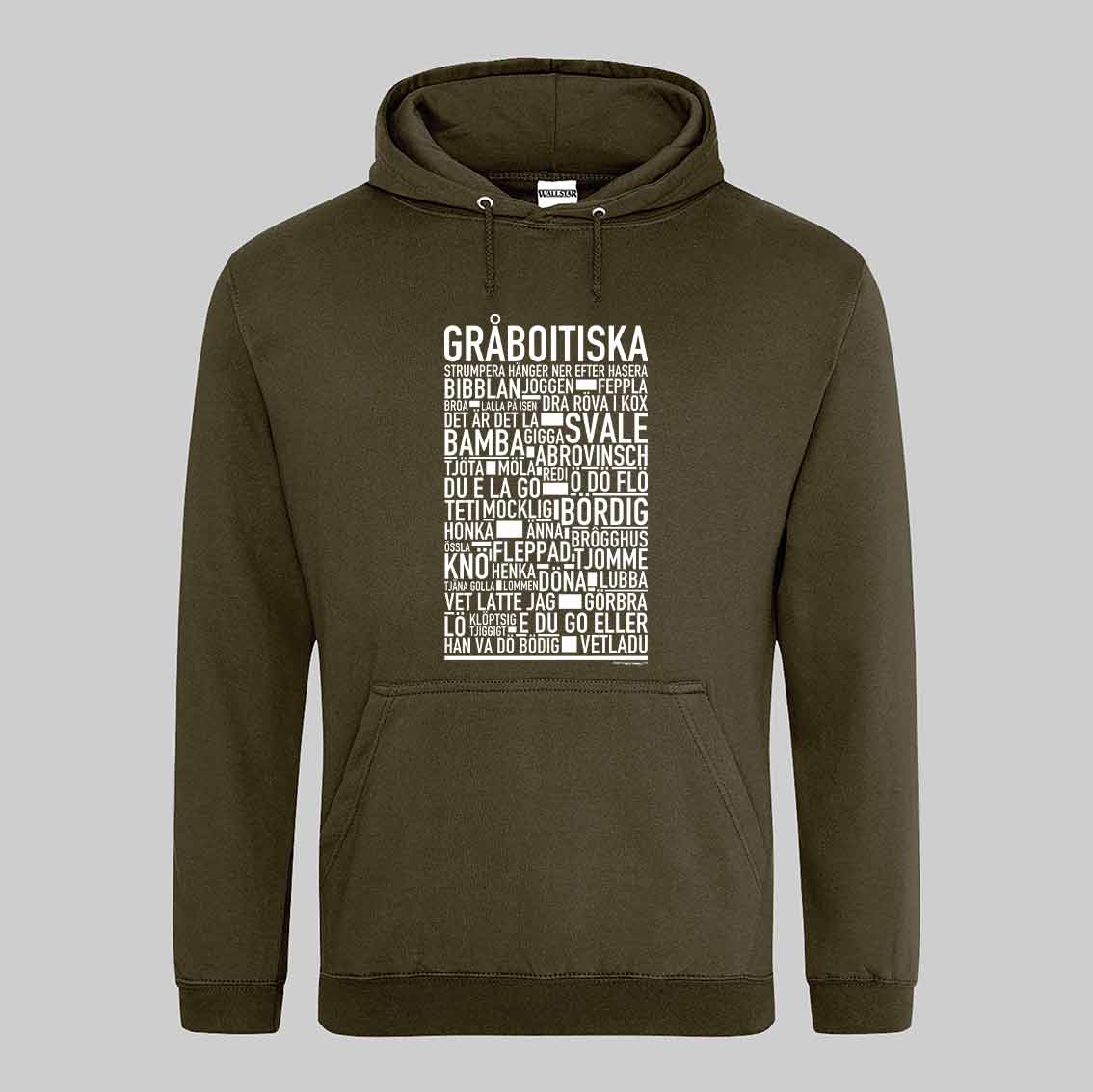 Gråboitiska Dialekt Text Hoodie