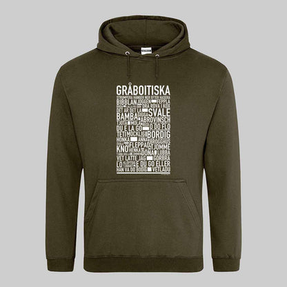 Gråboitiska Dialekt Text Hoodie
