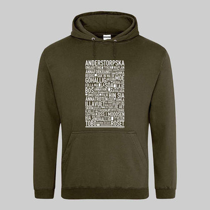 Anderstorpska Dialekt Text Hoodie
