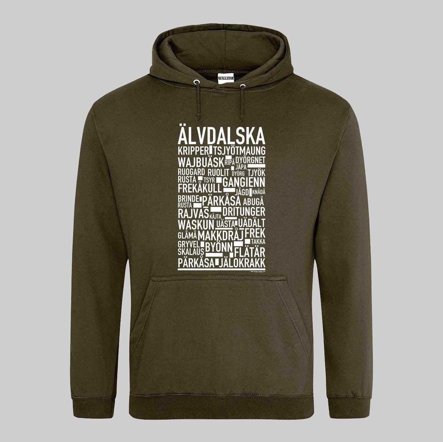 Älvdalska Dialekt Text Hoodie