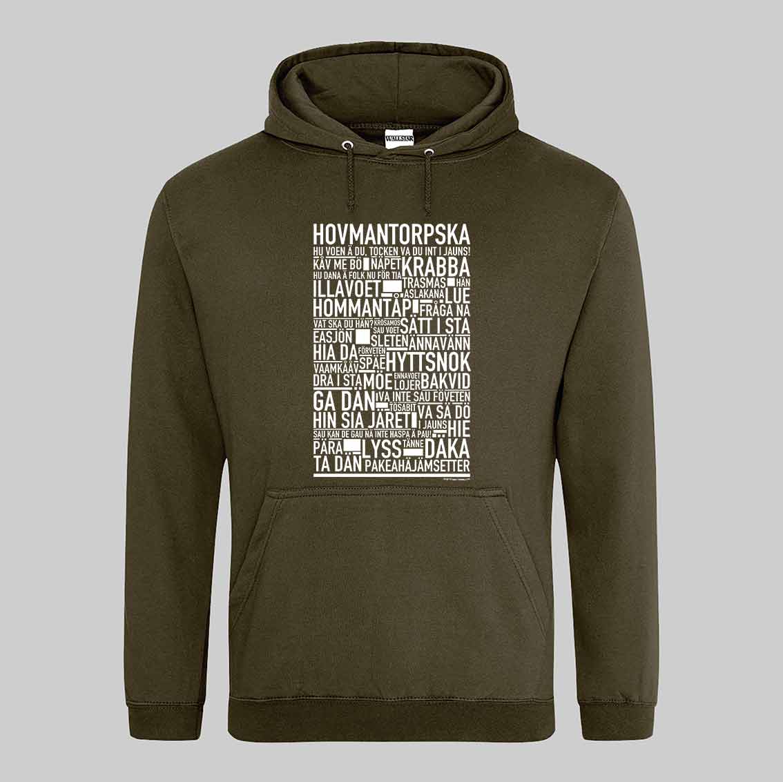 Hovmantorpska Dialekt Text Hoodie