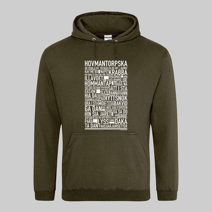 Hovmantorpska Dialekt Text Hoodie