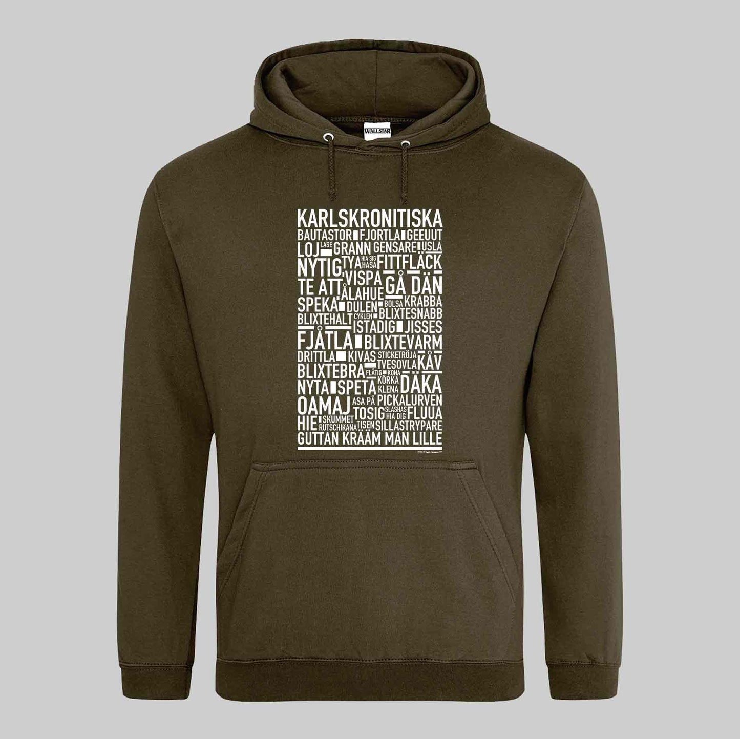 Karlskronitiska Dialekt Text Hoodie