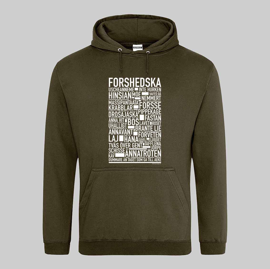 Forshedska Dialekt Text Hoodie