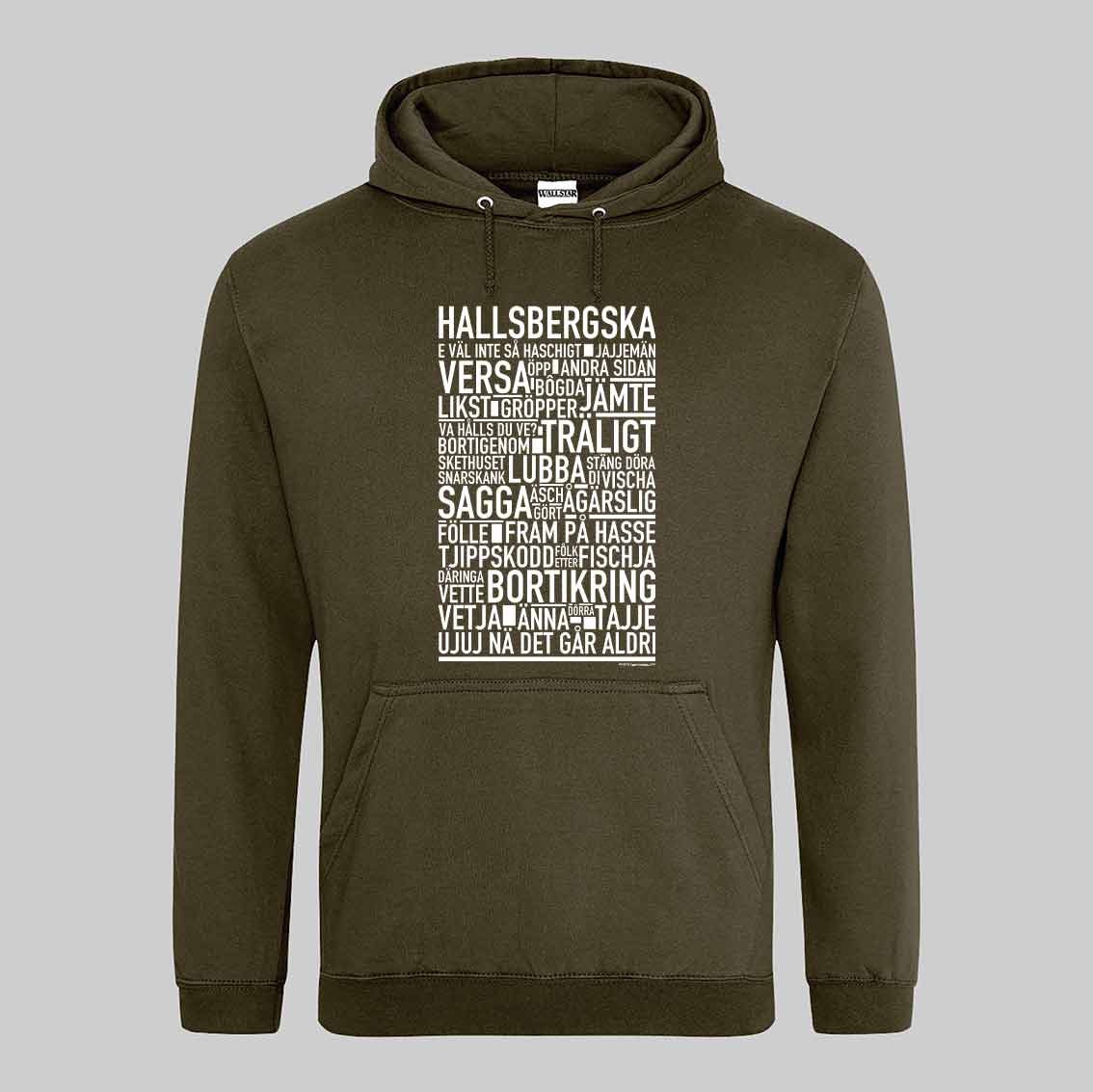 Hallsbergska Dialekt Text Hoodie